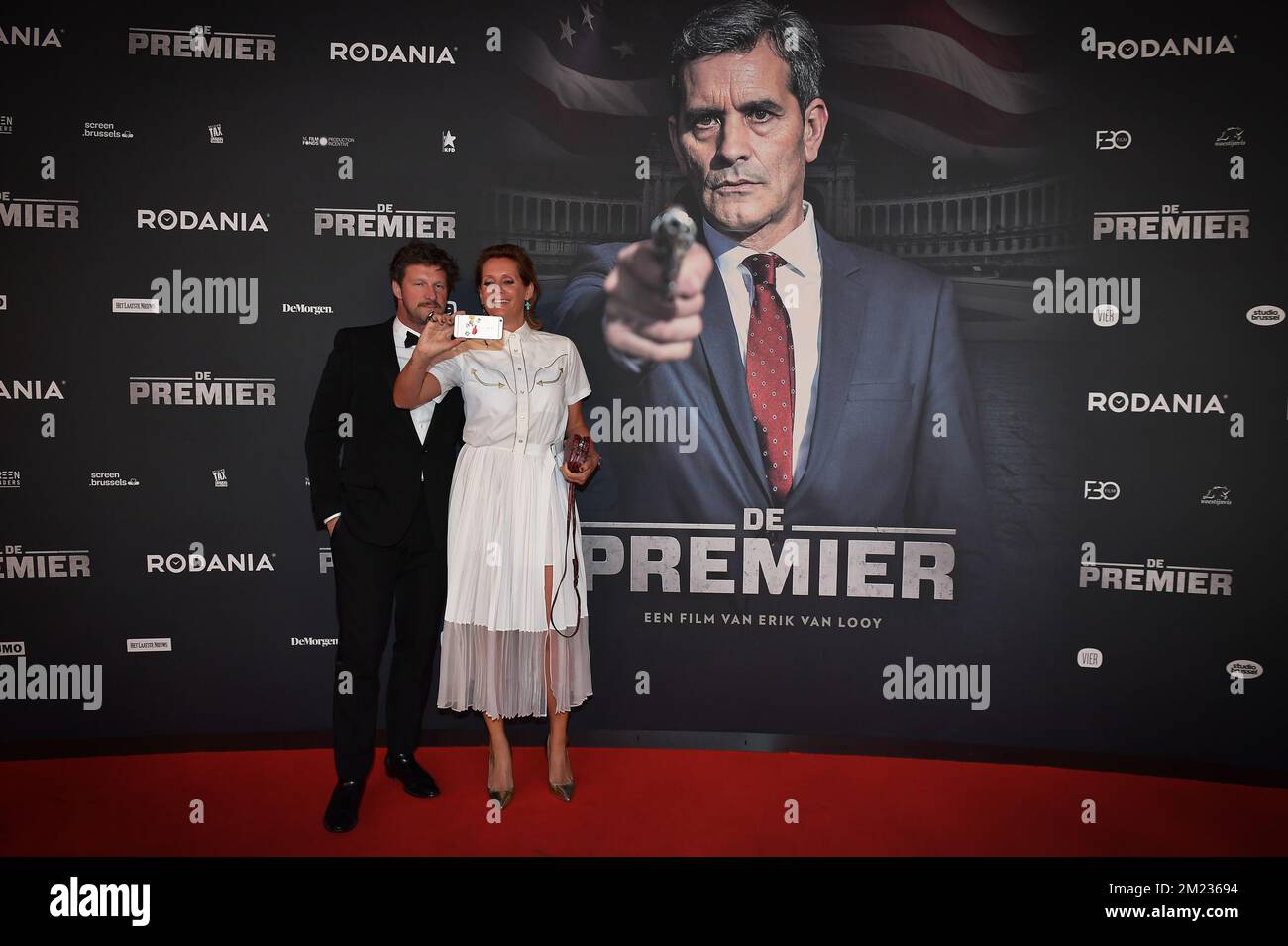 Sofie Dumont photographié en prévision de la première belge du film Erik Van Looy intitulé 'de Premier' à Anvers kinepolis, mercredi 19 octobre 2016. BELGA PHOTO DAVID STOCKMAN Banque D'Images