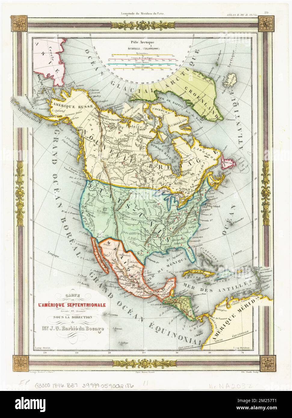 Carte de l'Amérique du Nord , Amérique du Nord, cartes Norman B. Leventhal Map Center Collection Banque D'Images