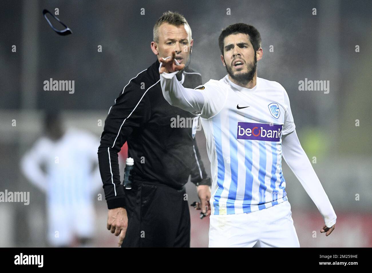 Alejandro Pozuelo de Genk photographié lors d'un premier match entre le Club roumain Astra Giugiu et l'équipe belge de football RC Genk lors des 1/16 finales du concours Europa League jeudi 16 février 2017, à Giurgiu, Roumanie. BELGA PHOTO YORICK JANSENS Banque D'Images