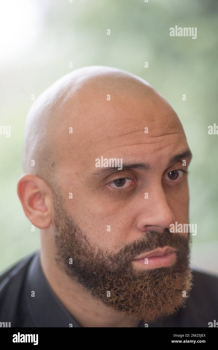 Anthony Vanden Borre photographié lors d'une conférence de presse sur sa carrière, le jeudi 02 mars 2017, à Bruxelles. BELGA PHOTO FILIP DE SMET Banque D'Images