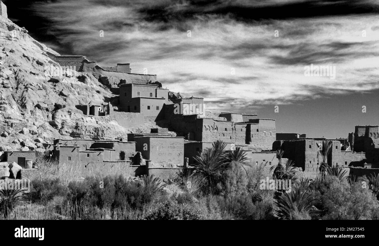 Kasbah Ait Ben Haddou dans les montagnes de l'Atlas du Maroc. Site du patrimoine mondial de l'Unesco depuis 1987. Plusieurs films ont été tourné il y Banque D'Images