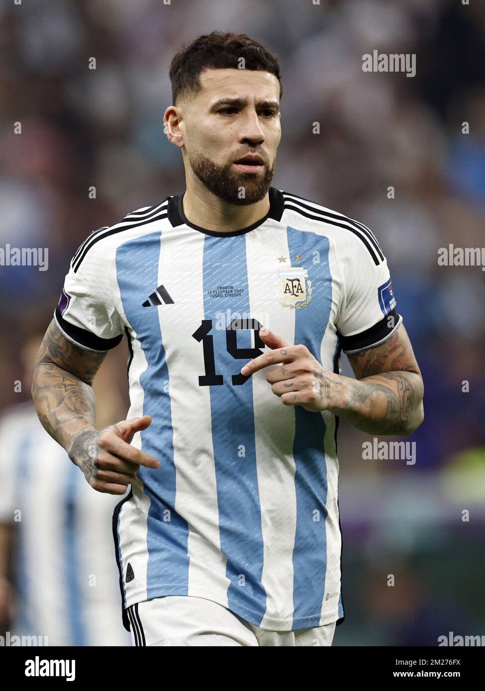 AL DAAYEN - Nicolas Otamendi d'Argentine lors de la coupe du monde de la FIFA, Qatar 2022, match demi-fin entre l'Argentine et la Croatie au stade Lusail sur 13 décembre 2022 à Al Daayen, Qatar. AP | hauteur néerlandaise | MAURICE DE PIERRE Banque D'Images