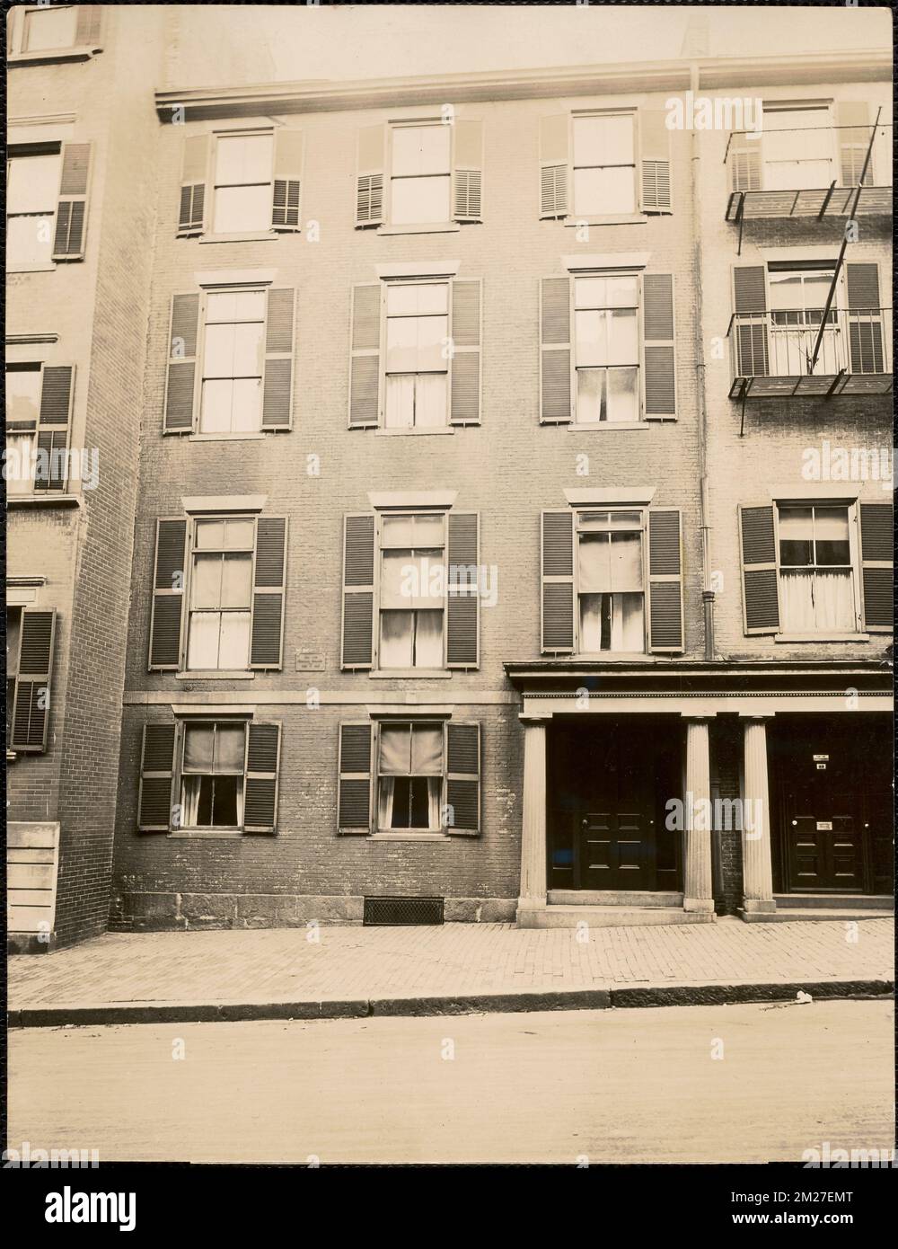 Charles Sumner House, 20 Hancock St., Boston, Mass , Maisons, Bâtiments historiques, Sumner, Charles, 1811-1874. Collection Leon Abdalian Banque D'Images