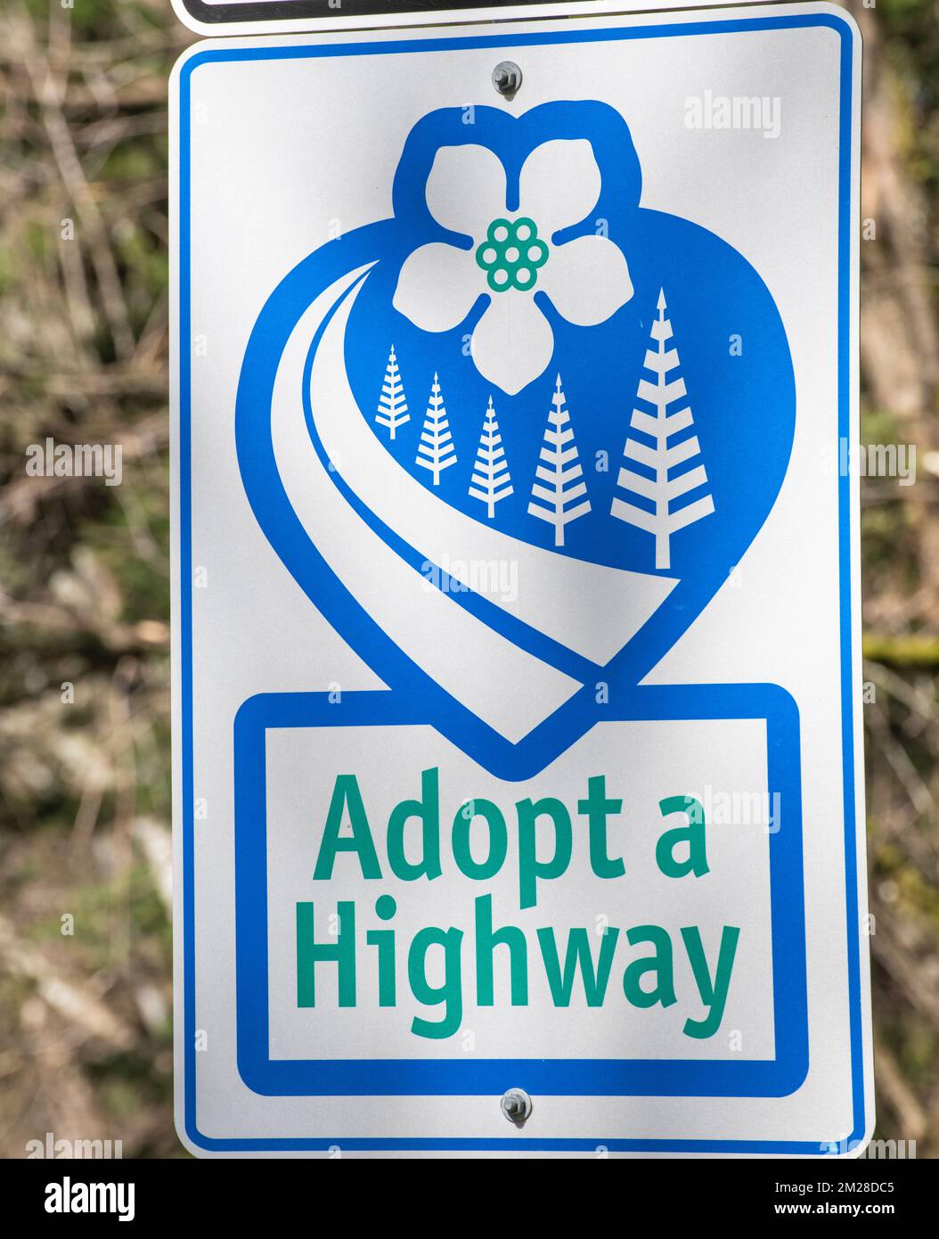 Prenez un panneau à la jonction de l'autoroute à Hope, Colombie-Britannique, Canada Banque D'Images