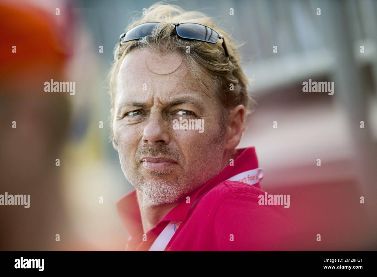 Max de Vylder photographié pendant le premier jour des Championnats d'Europe d'athlétisme U20, à Grosseto, en Italie, le jeudi 20 juillet 2017. Cette année, les championnats biannuels pour les athlètes de 19 ans ou moins ont lieu du 20 au 23 juillet. BELGA PHOTO JASPER JACOBS Banque D'Images