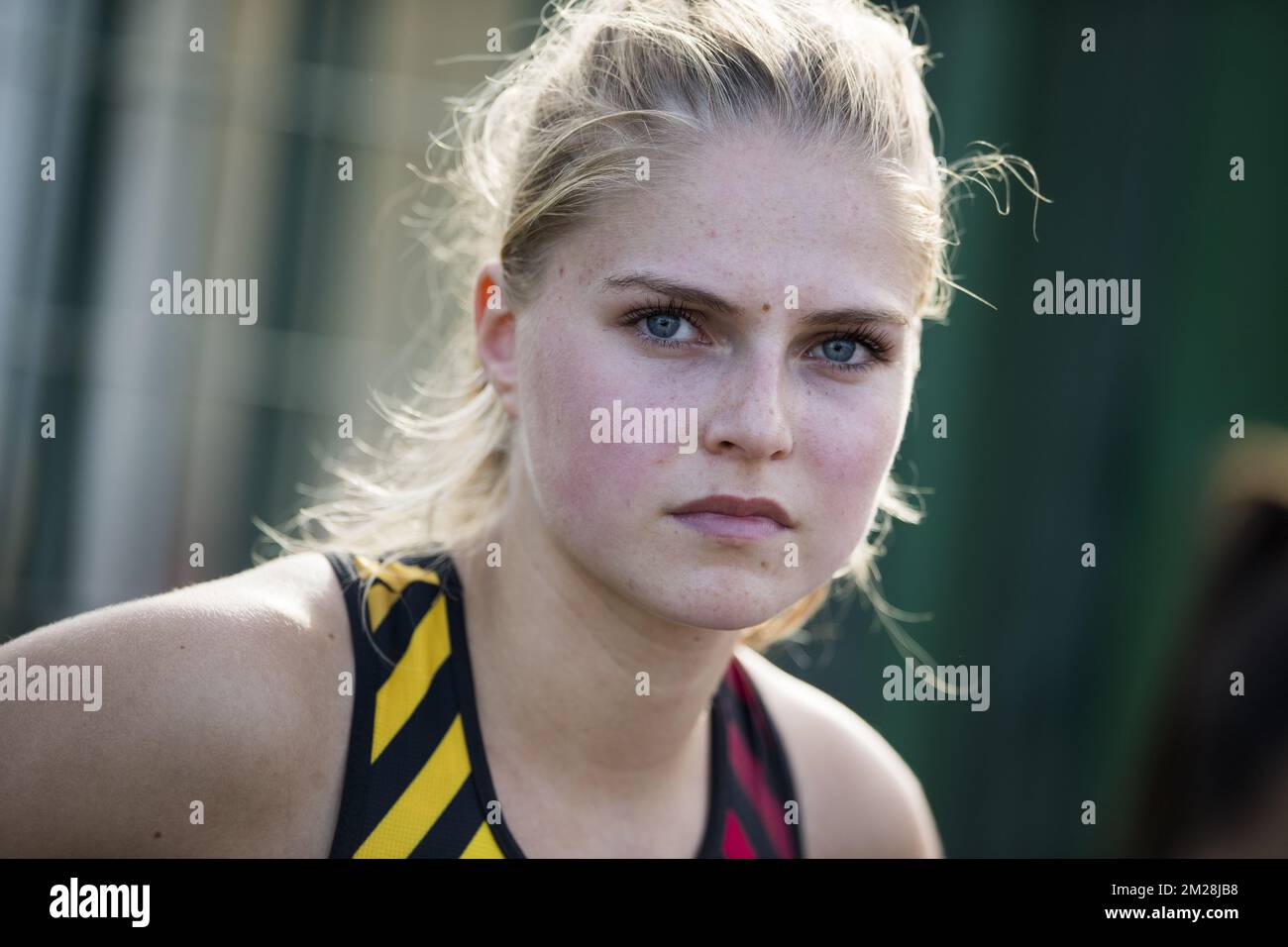 Les Laures Bauwens belges photographiés pendant le quatrième jour des Championnats d'Europe d'athlétisme U20, à Grosseto, Italie, dimanche 23 juillet 2017. Cette année, les championnats biannuels pour les athlètes de 19 ans ou moins ont lieu du 20 au 23 juillet. BELGA PHOTO JASPER JACOBS Banque D'Images