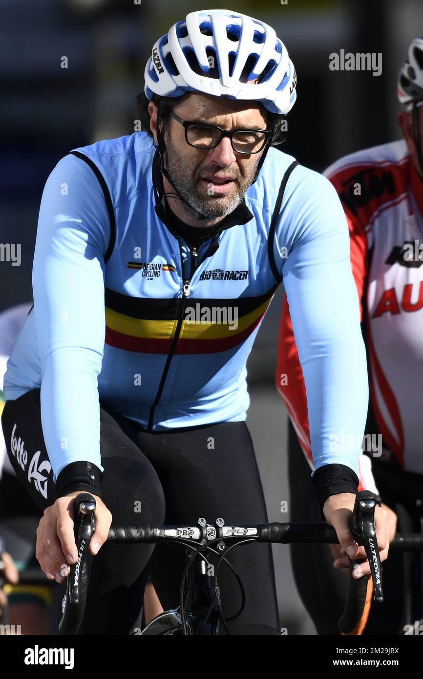 Belgique l'entraîneur féminin Ludwig Willems photographié pendant le championnat de cyclisme, samedi 16 septembre 2017. BELGA PHOTO YORICK JANSENS Banque D'Images