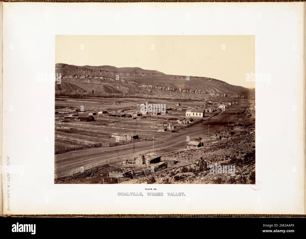Coalville, vallée Weber. , Villes et villages, Union Pacific Railroad Company. Photographies de l'Ouest américain Banque D'Images