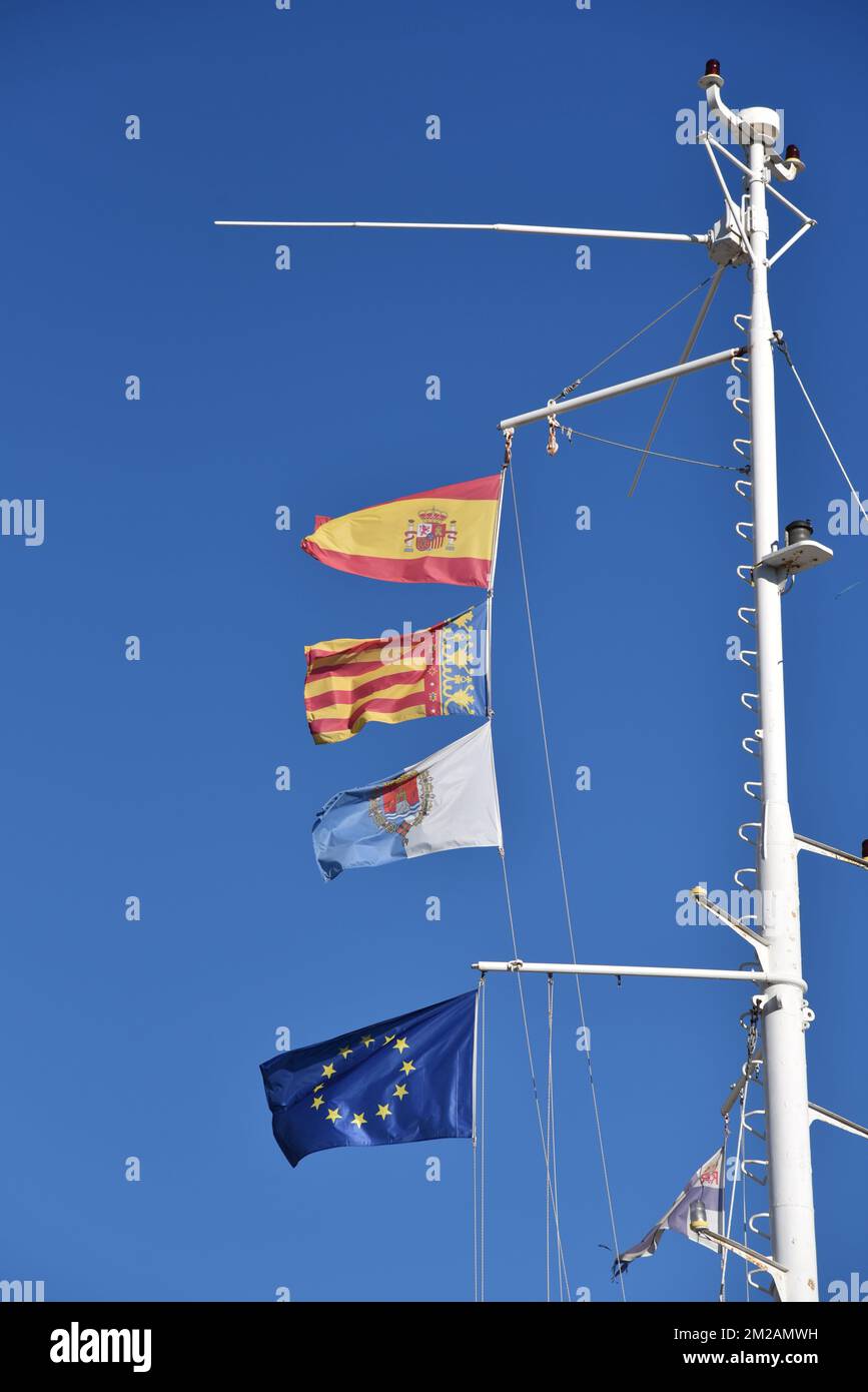 Divers drapeaux | plongeurs de Drapeaux, 25/10/2017 Banque D'Images