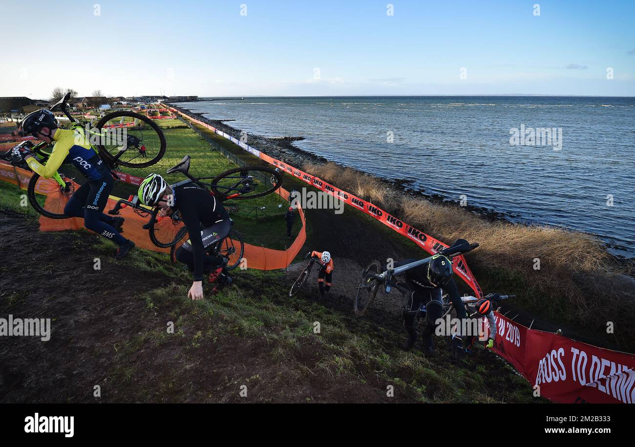 L'illustration montre les cours du cyclocross de la coupe du monde demain à Bogense, Danemark, samedi 18 novembre 2017. BELGA PHOTO DAVID STOCKMAN Banque D'Images