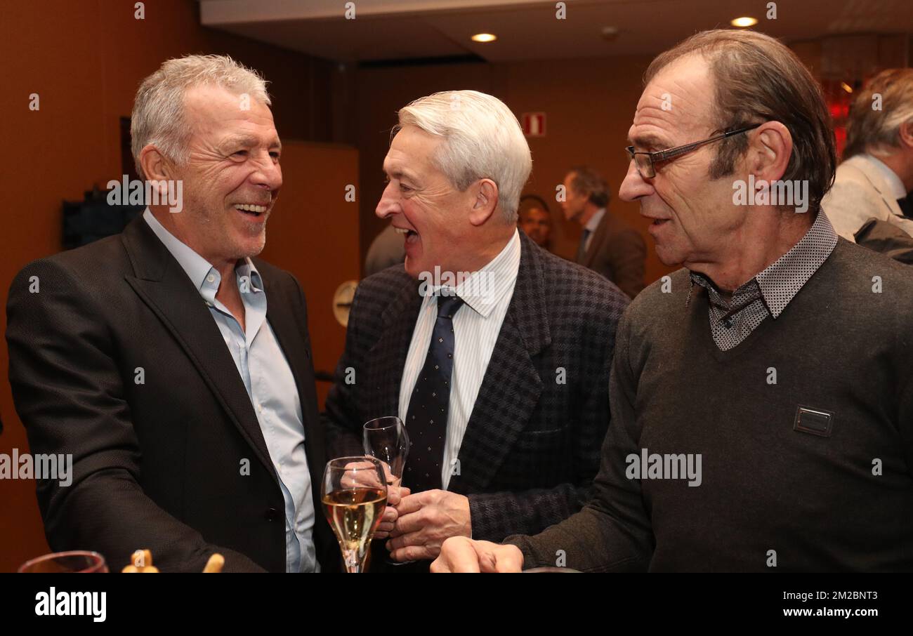 Eric Gerets photographié à la septième édition du prix Raymond Goethals, pour l'entraîneur le plus proche de Raymond Goethals, lundi 18 décembre 2017, à Genval. BELGA PHOTO VIRGINIE LEFOUR Banque D'Images
