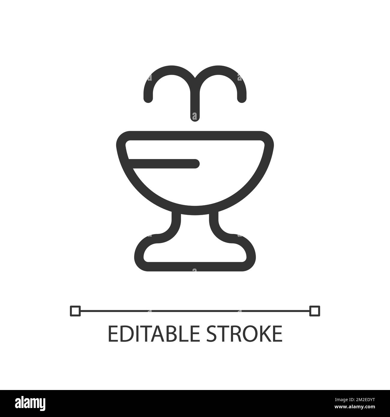 Icône de l'interface utilisateur linéaire Perfect de pixels de fontaine d'eau publique Illustration de Vecteur