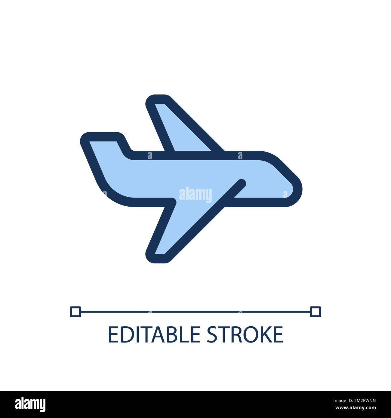 Icône de l'interface utilisateur couleur RVB Perfect pixel Airliner Illustration de Vecteur