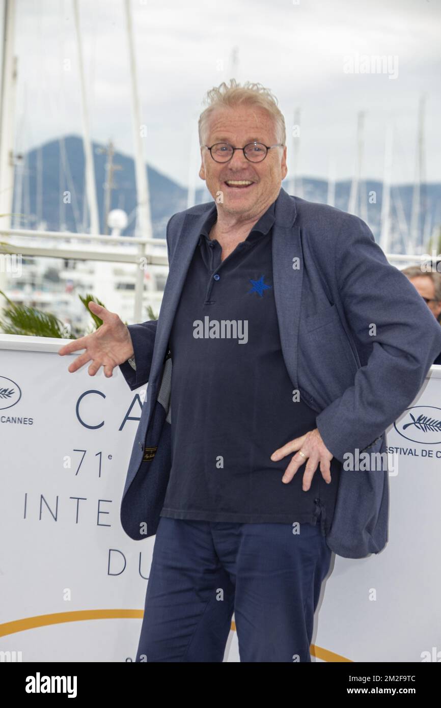 Daniel Cohn-Bendit assiste au photocall de 'la Traversee' lors du Festival annuel de Cannes 71st au Palais des Festivals | Daniel Cohn-Bendit assiste au photocall de 'la Traversee' lors du 71e Festival de Cannes au Palais des Festivals. 14/05/2018 Banque D'Images