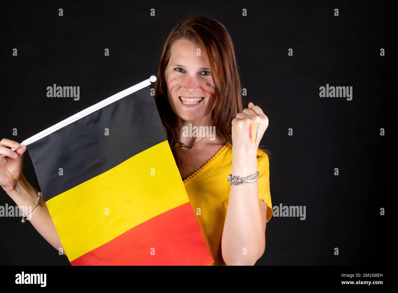 Supporter belge. | courroie de soutien. 05/05/2016 Banque D'Images