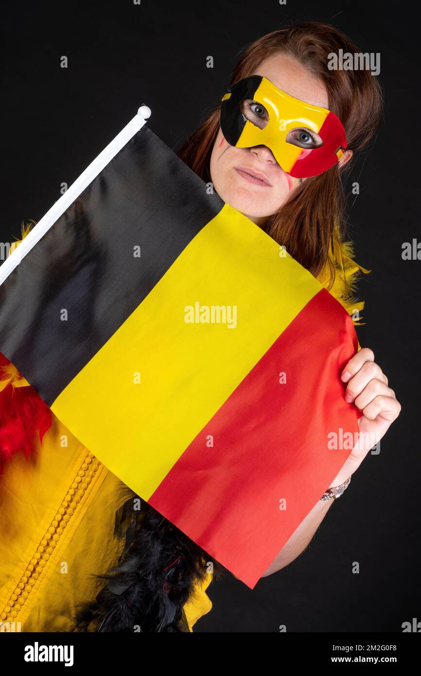 Supporter belge. | courroie de soutien. 05/05/2016 Banque D'Images