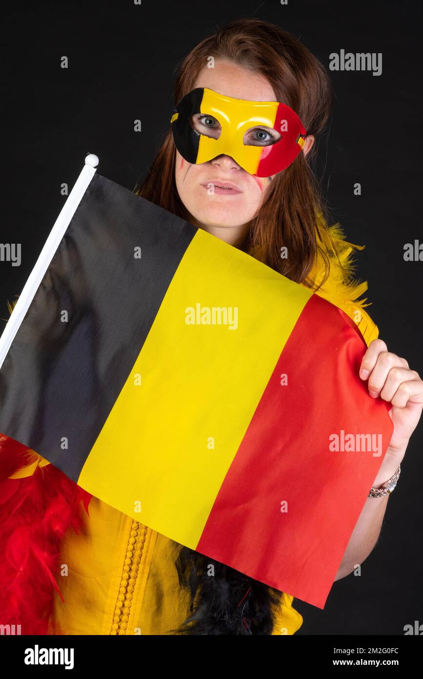 Supporter belge. | courroie de soutien. 05/05/2016 Banque D'Images