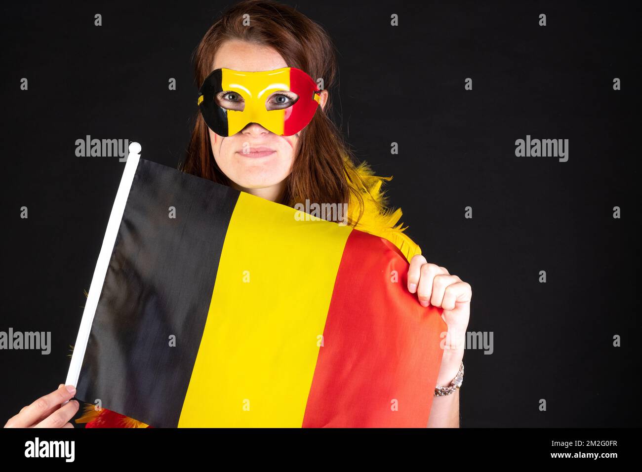 Supporter belge. | courroie de soutien. 05/05/2016 Banque D'Images