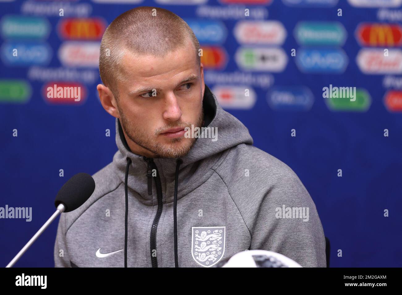 Eric Dier d'Angleterre photographié lors d'une conférence de presse de l'équipe nationale de football d'Angleterre dans le stade de Kaliningrad, à Kaliningrad, en Russie, le mercredi 27 juin 2018. L'équipe jouera demain leur troisième match contre les Red Devils de Belgique dans la phase de groupe de la coupe du monde de la FIFA 2018. BELGA PHOTO BRUNO FAHY Banque D'Images