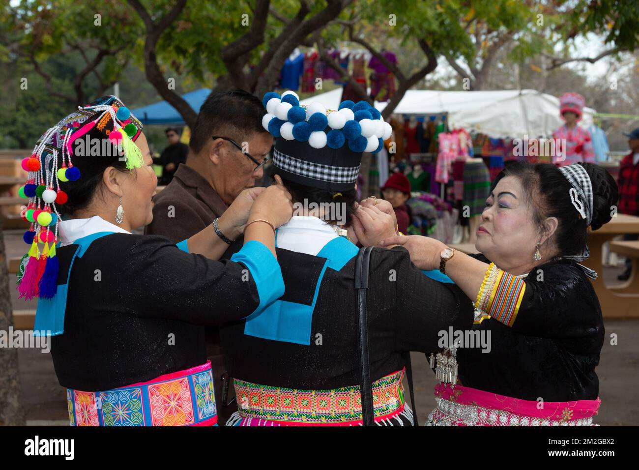 Hmong New Year Celebration au parc El Dorado à long Beach, CA Banque D'Images