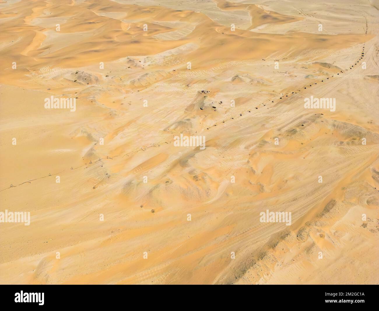 Désert de Namibie. Vue aérienne dunes de sable près de Walvis Bay et Swakopmund. Squelette de la côte. Namibie. Afrique. Banque D'Images