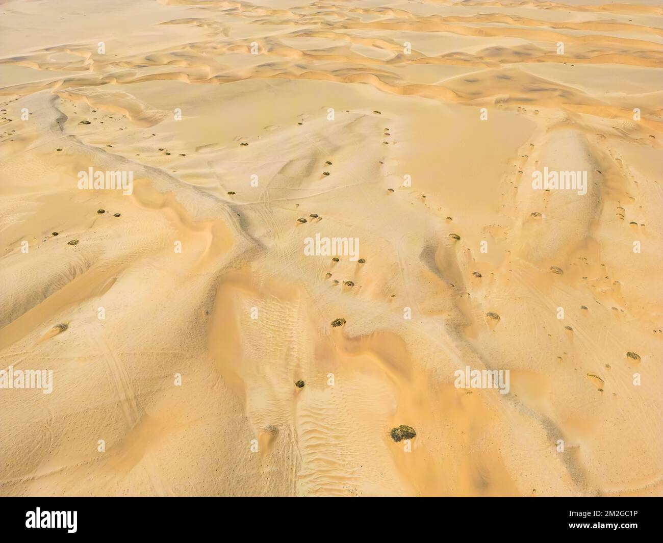 Désert de Namibie. Vue aérienne dunes de sable près de Walvis Bay et Swakopmund. Squelette de la côte. Namibie. Afrique. Banque D'Images