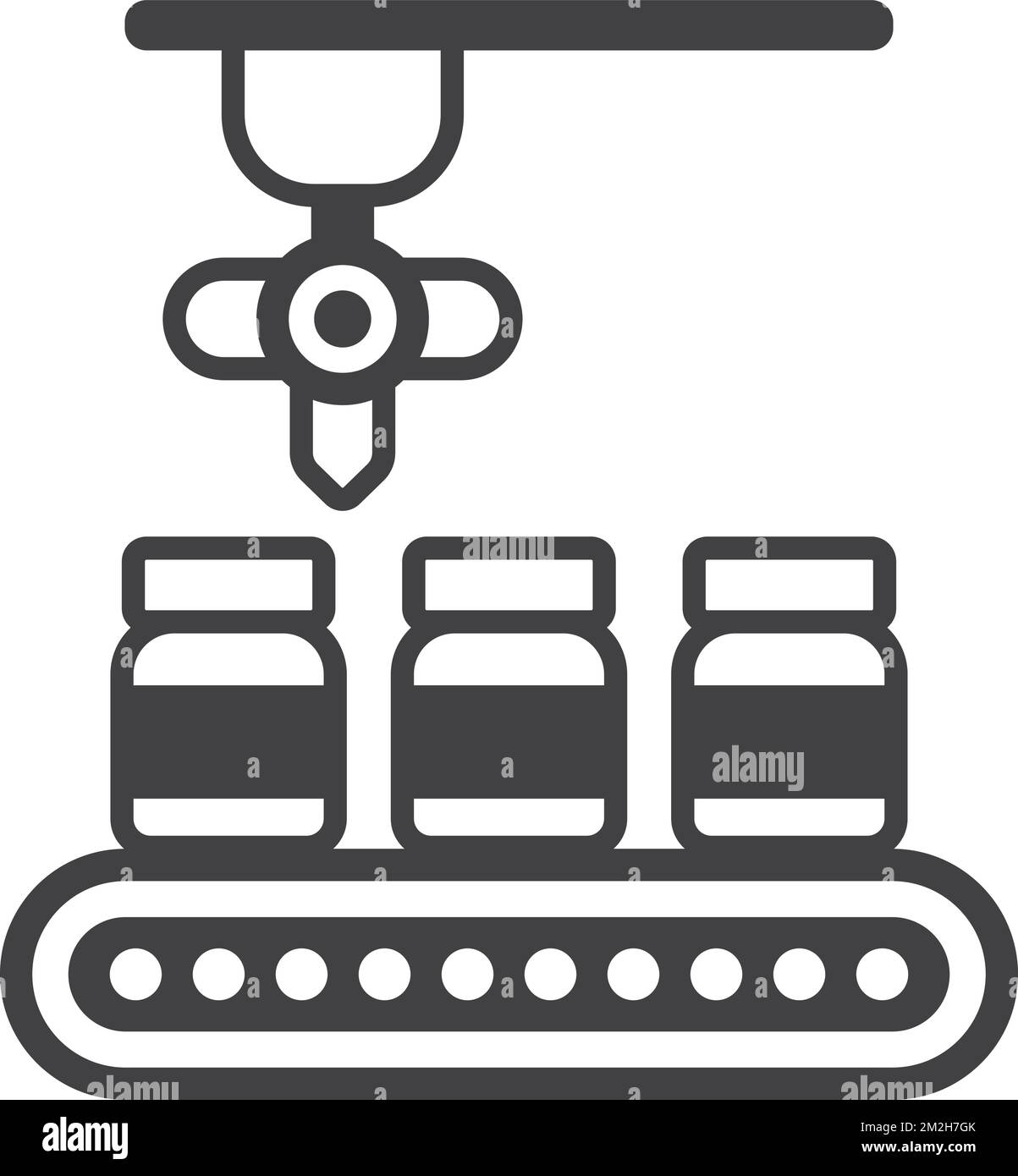 illustration de la machinerie de convoyeur dans un style minimal isolé sur l'arrière-plan Illustration de Vecteur