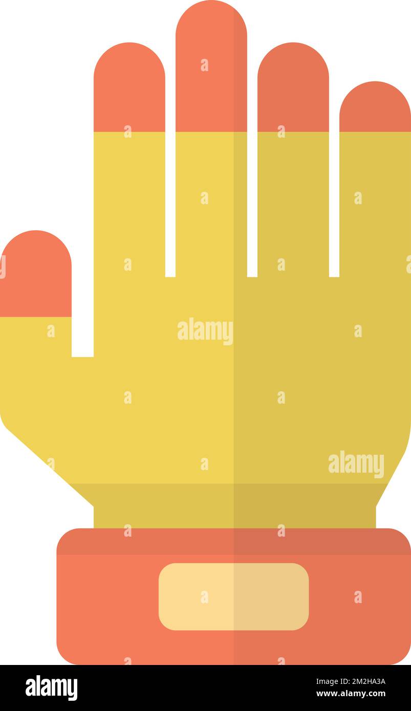 illustration des gants de travail de construction dans un style minimal isolé sur l'arrière-plan Illustration de Vecteur