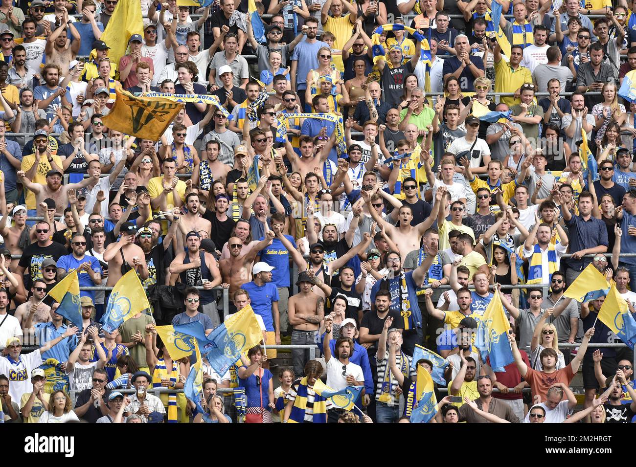Les supporters de l'Union photographiés lors d'un match de football