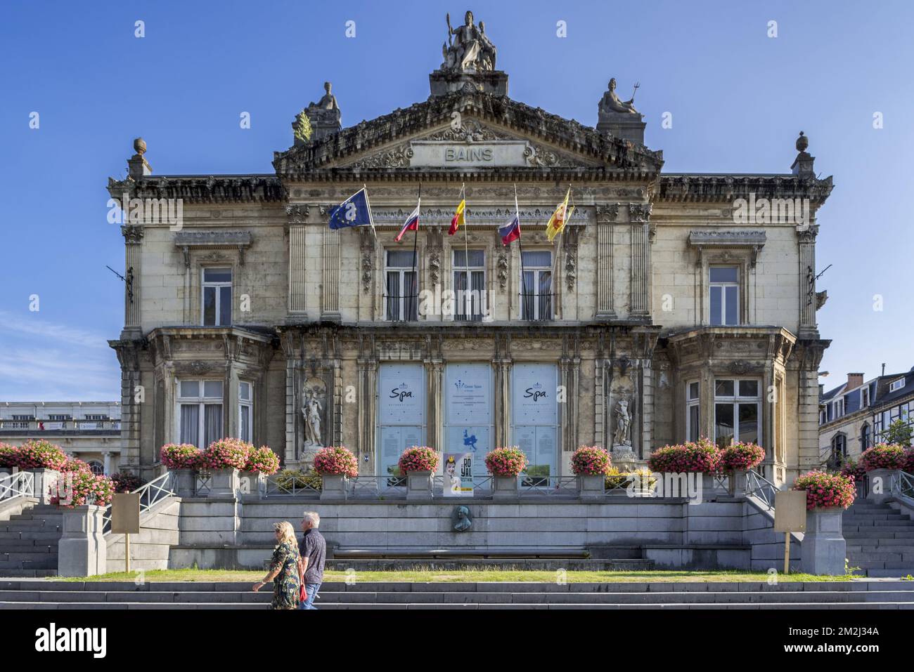 Station thermale et ancien bains de la ville anciens thermes de Spa / bains de Spa dans le style néo-Renaissance dans la ville Spa, Liège, Belgique | les bains de Spa dans la ville de Spa, Liége, Belgique 23/08/2018 Banque D'Images