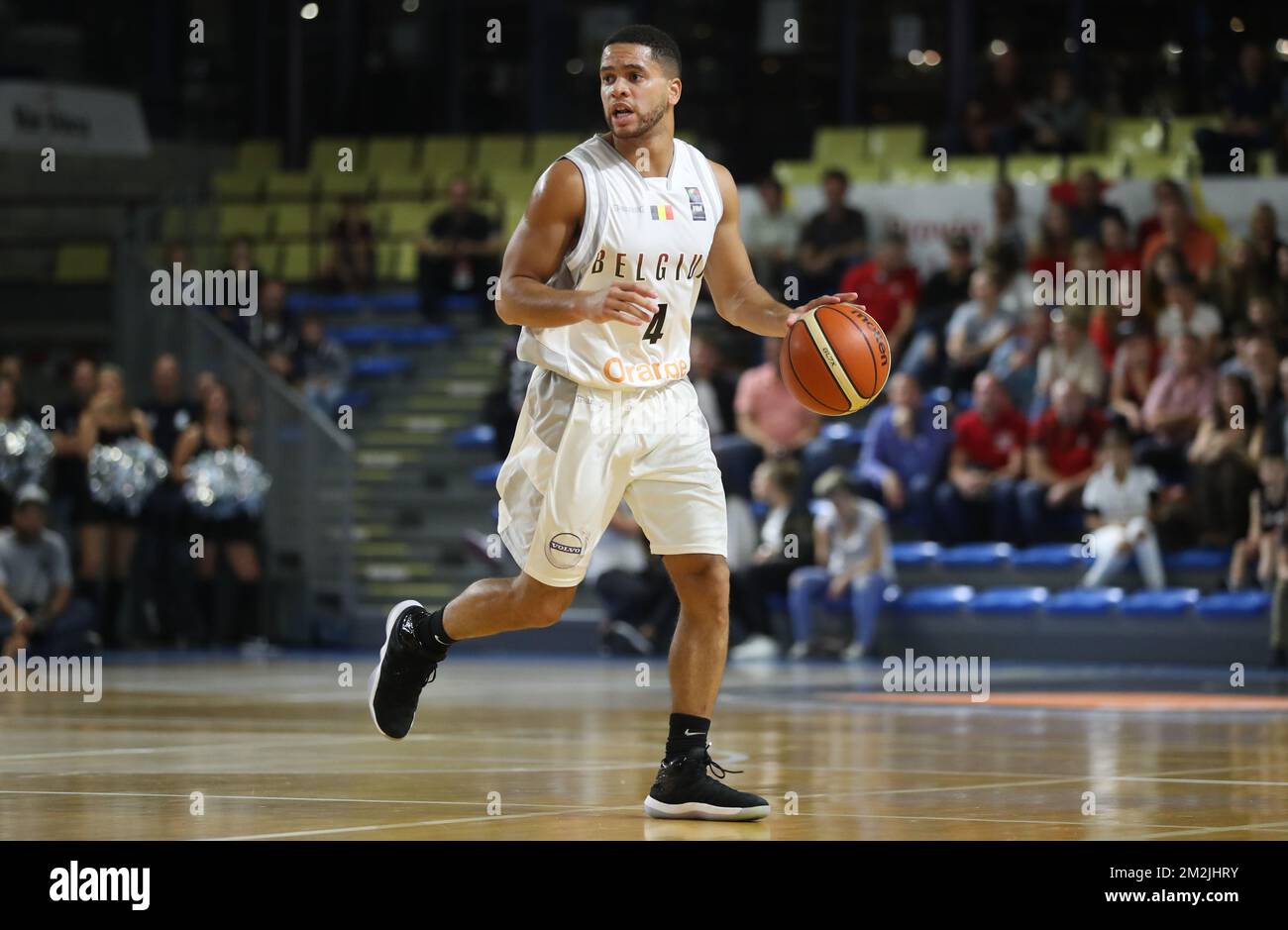 Emmanuel Lecomte de Belgique, photographié en action lors d'un match de  basket-ball entre l'équipe nationale belge Lions et le Portugal, premier  match de pré-qualification du groupe E pour le tournoi Eurobasket 2021,