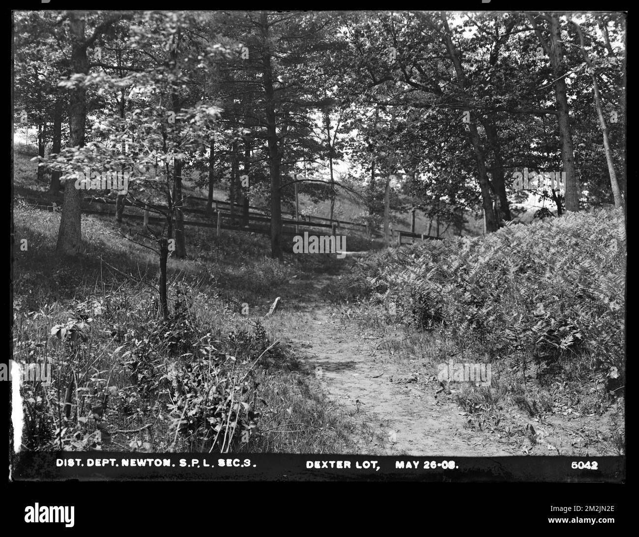 Service de distribution, conduites d'alimentation, section 3, Dexter Lot, Newton, Masse, 26 mai 1903 , travaux d'eau, conduits de tuyaux, chantiers de construction Banque D'Images