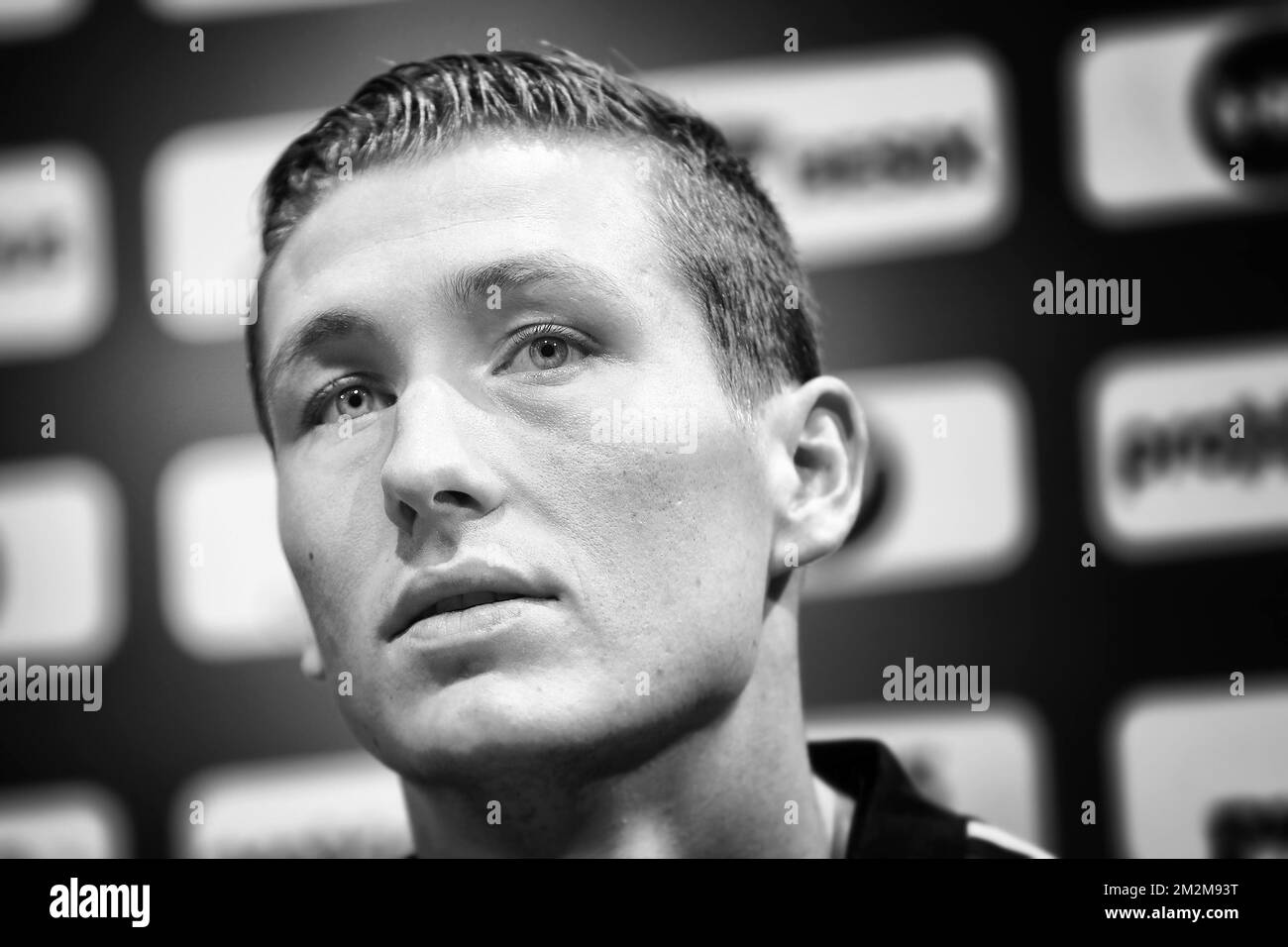 Hans Vanaken, de Belgique, photographié lors d'une conférence de presse de l'équipe nationale belge les Red Devils, à Tubize, le lundi 12 novembre 2018. La Belgique se prépare à deux rencontres de la Ligue des nations, contre l'Islande et la Suisse. BELGA PHOTO BRUNO FAHY Banque D'Images