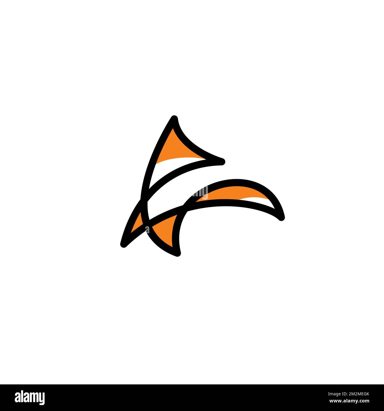 Illustration abstraite du vecteur de renard ligne. Logo Fox Illustration de Vecteur