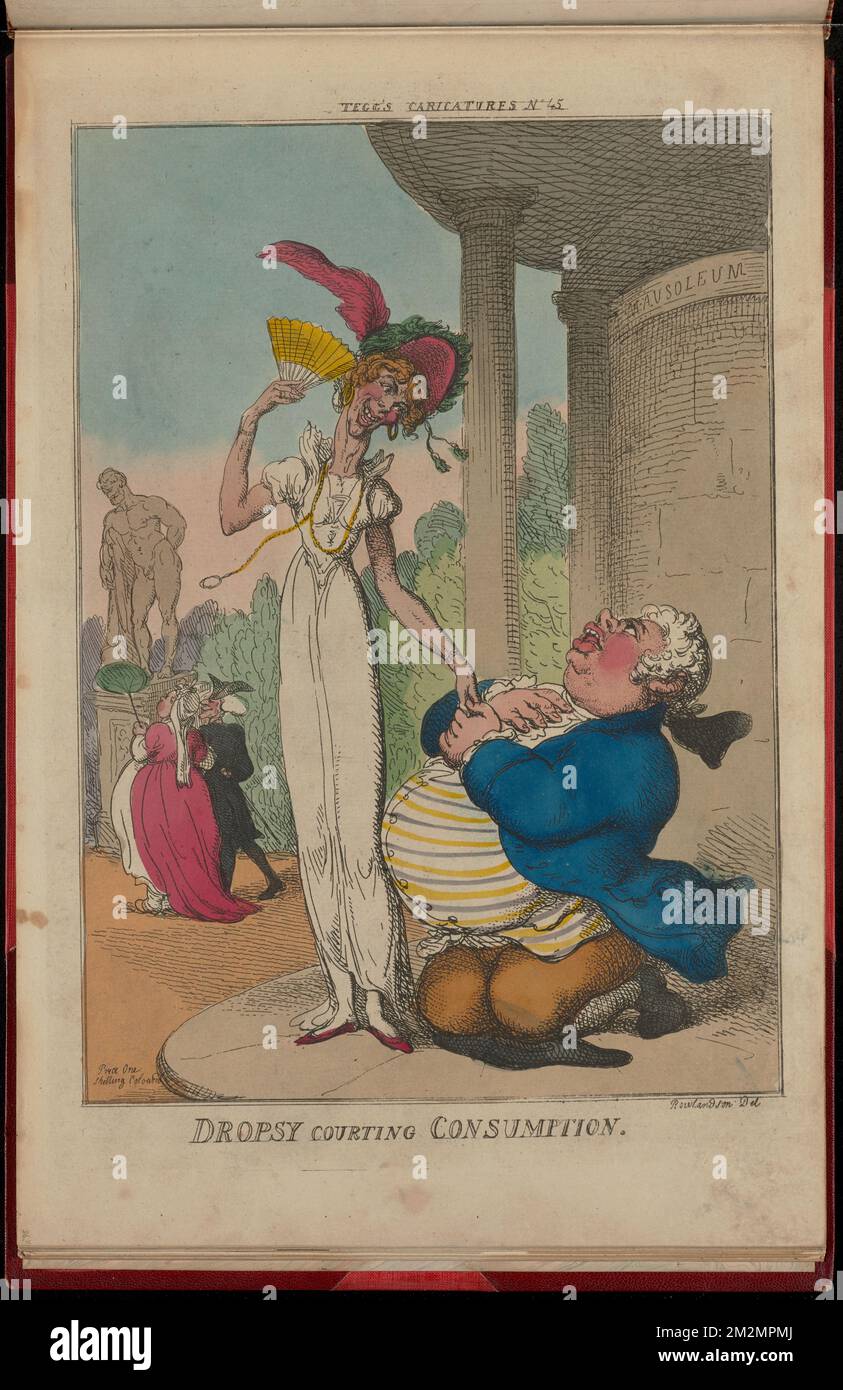 La consommation de courting dropsy , les couples, la cour. Thomas Rowlandson (1756-1827). Impressions et mises en plan Banque D'Images