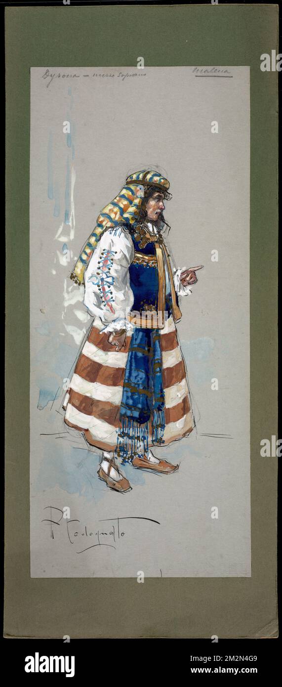 Dysona - mezzo soprano, opéras et opérettes, costumes, Allen A. Brown Collection Banque D'Images