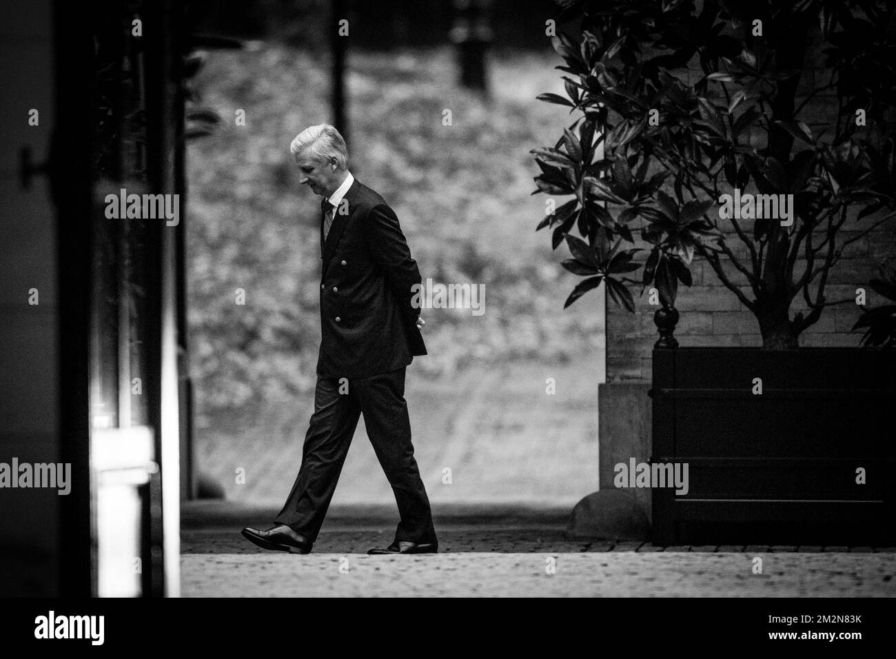 Roi Philippe - Filip de Belgique photographié au Palais Royal, à Bruxelles, où le Roi a invité les présidents de parti à des consultations, jeudi 20 décembre 2018. Le mardi 18 décembre, le Premier ministre Michel a offert sa démission au roi Philippe - Filip de Belgique, après que son gouvernement Michel ait perdu sa majorité et que l'opposition ait demandé une motion de défiance. BELGA PHOTO JASPER JACOBS Banque D'Images