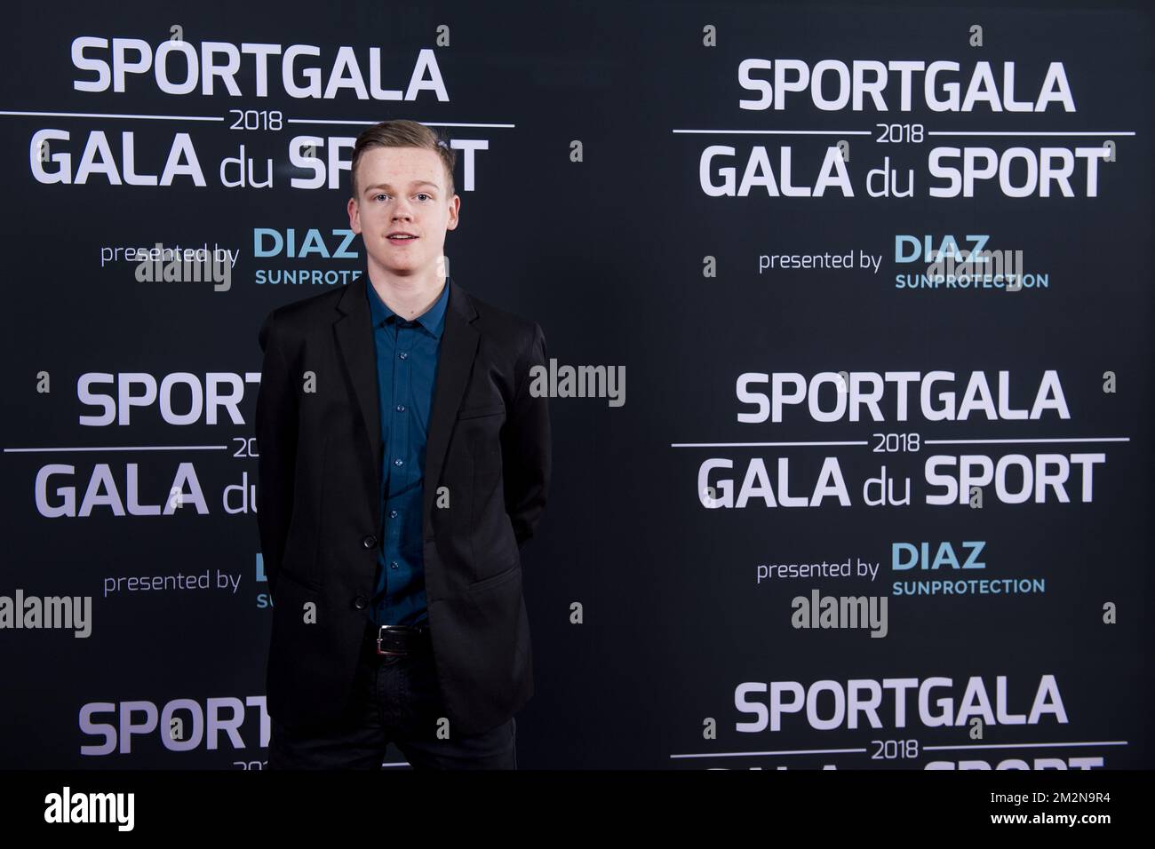 Laurens Devos, joueur de tennis de table, photographié lors de la soirée de gala pour les prix de sport femmes et hommes de l'année 2018, samedi 22 décembre 2018, à Bruxelles. BELGA PHOTO LAURIE DIEFFEMBACQ-JASPER JACOBS-GREGORY VAN GANSEN-PHILIPPE CROCHET Banque D'Images