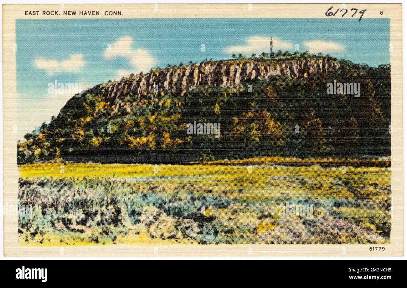 East Rock, New Haven, Connecticut , Montagnes, Tichnor Brothers Collection, cartes postales des États-Unis Banque D'Images