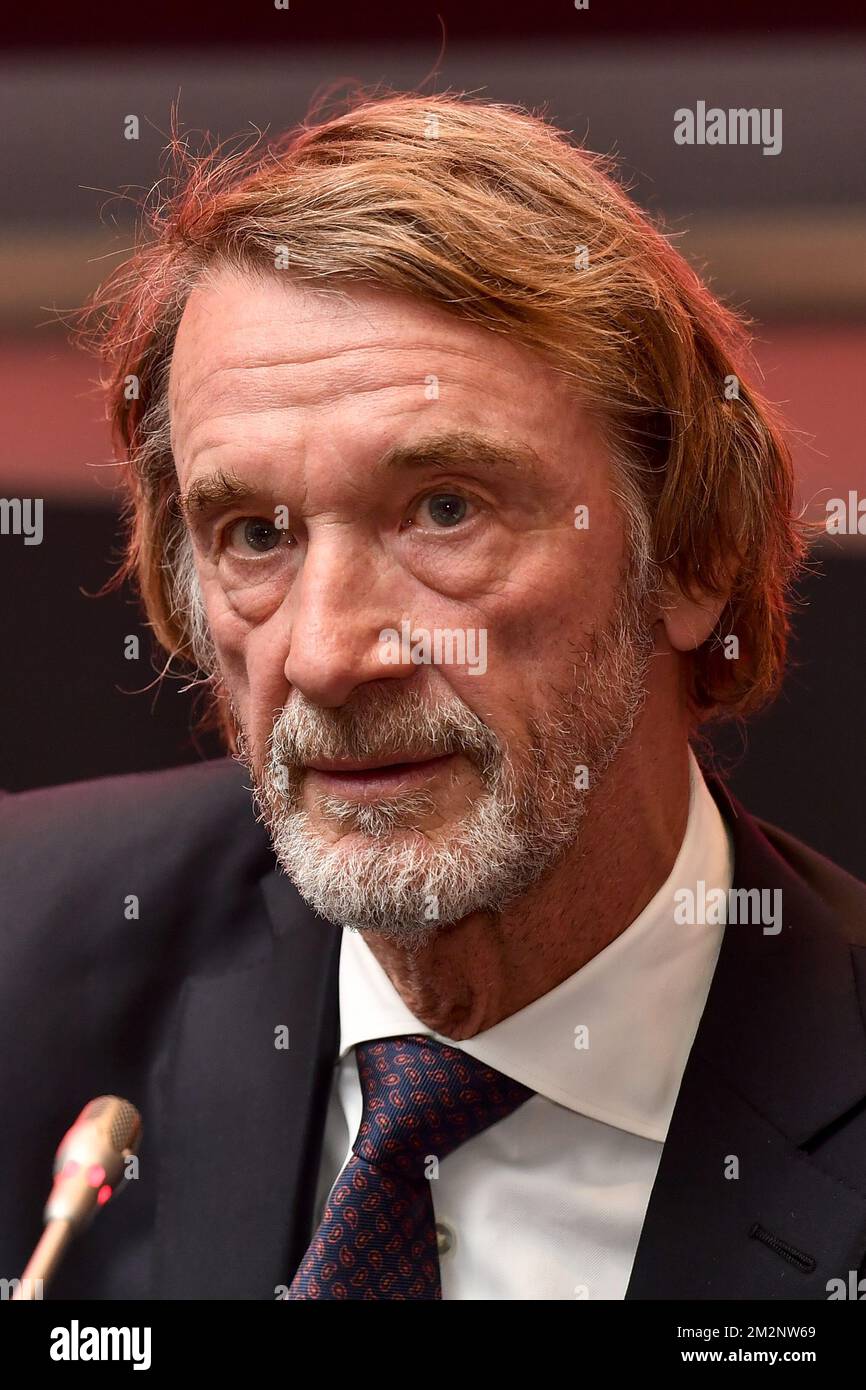 Sir Jim Ratcliffe, président du groupe INEOS, a été photographié lors