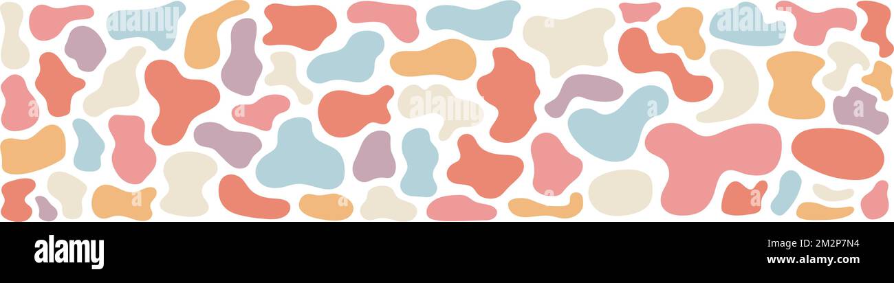 Set of abstract organic shapes for design layouts. Hand drawn vector elements. Simple colors. Illustration de Vecteur