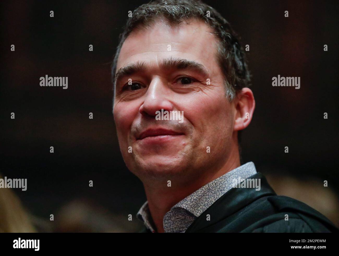 L'avocat Sébastien Courtoy, défendant Mehdi Nemmauche, photographié lors d'une session du procès pour l'attentat terroriste au Musée juif de Bruxelles, au Palais de Justice de Bruxelles, à Bruxelles, le jeudi 07 février 2019. Nemmauche et Bendrer sont accusés d'avoir commis un attentat terroriste le 24 mai 2014 au Musée juif de Bruxelles, tuant quatre personnes. BELGA PHOTO POOL STEPHANIE LECOCQ Banque D'Images