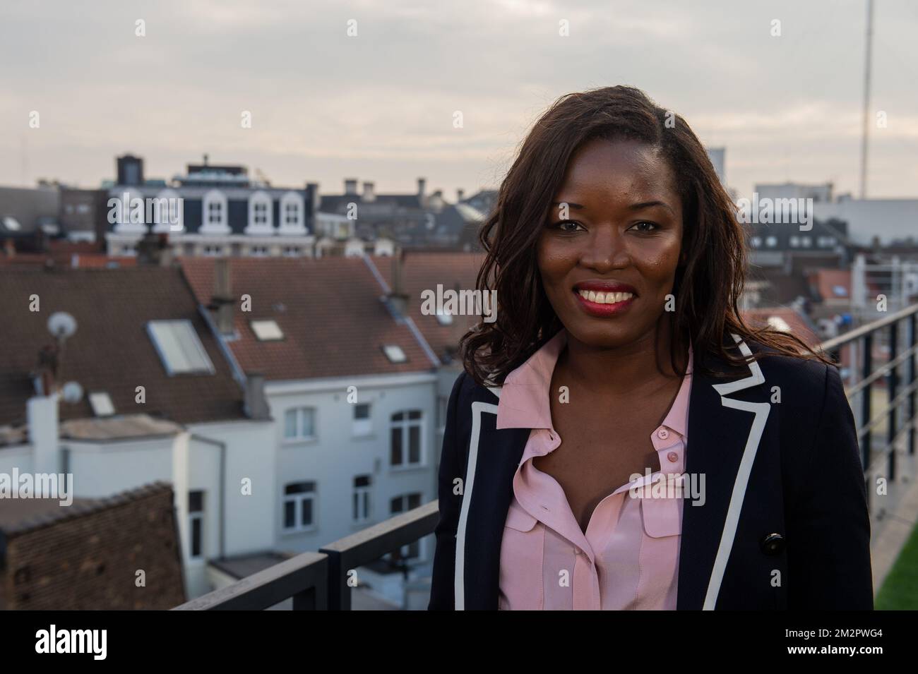 Portrait photo montre l'Assita Kanko de N-va lors d'une conférence de presse du parti nationaliste flamand conservateur N-va pour présenter la liste électorale des listes européennes, jeudi 21 février 2019 à Bruxelles. Le 26 mai prochain, la Belgique votera pour les parlements européen, fédéral et régional. BELGA PHOTO JONAS ROOSENS Banque D'Images