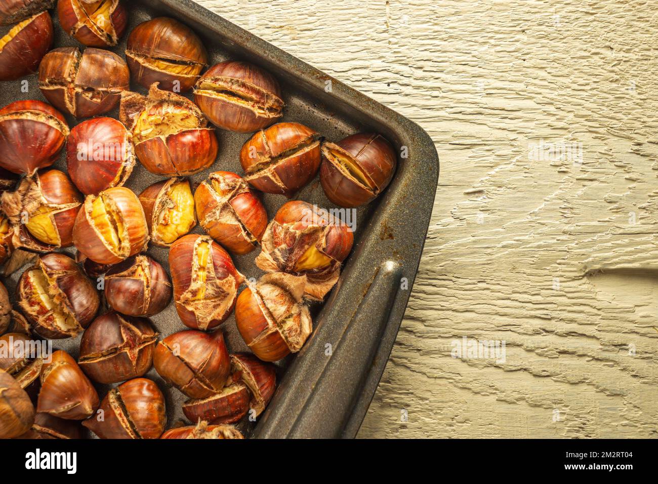 Châtaignes grillées Banque D'Images