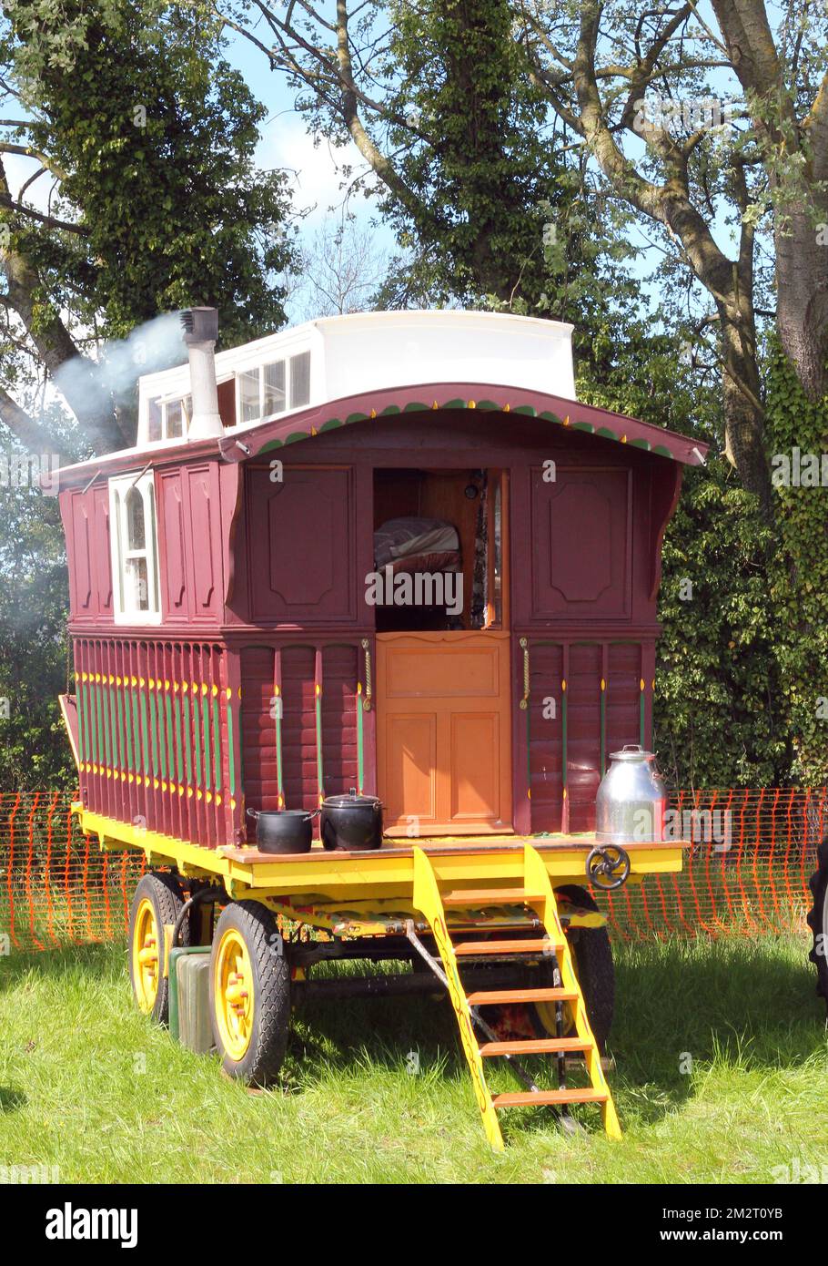 Ancienne caravane de cheval gitane vintage. Banque D'Images