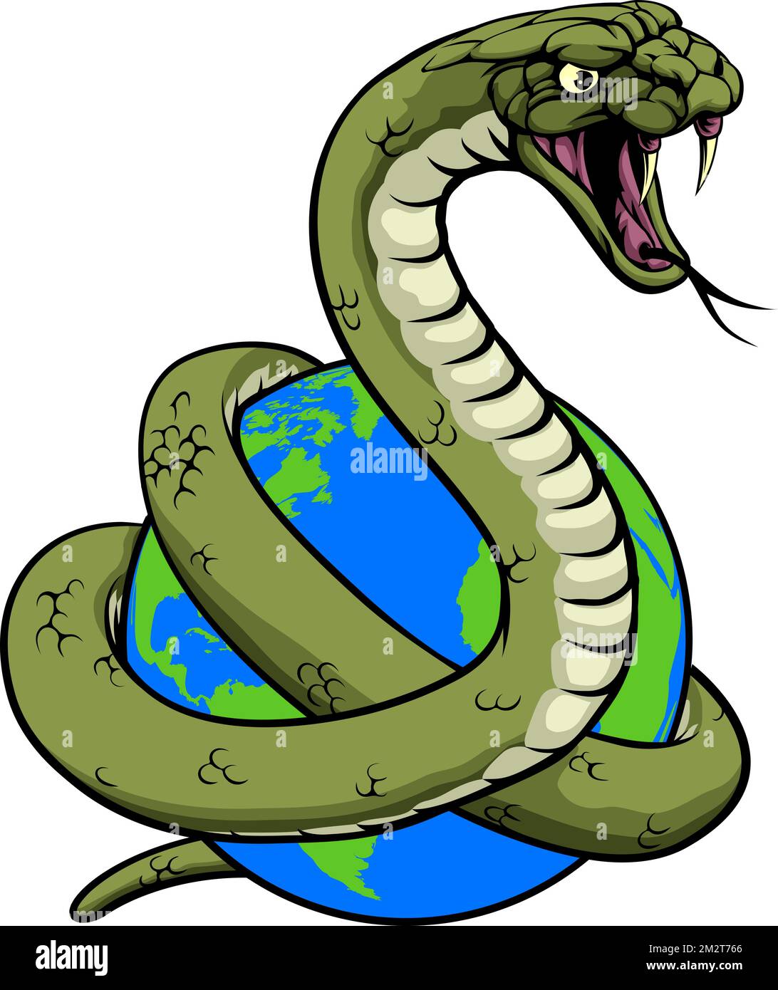 Concept globe terrestre Snake World Illustration de Vecteur