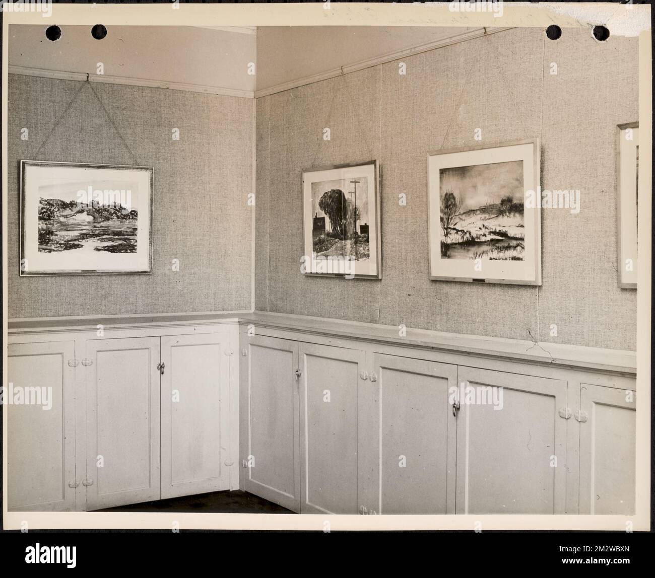 Exposition de la Galerie FAP, 77 Newbury Street, Boston, exposition pour trois personnes, Heinz, Kaeselau & Smith, 7-25 mars 1939 , expositions d'art, galeries et musées, Kaeselau, Kare Anton, 1882-1972, Smith, Vernon, 1894-1969. Collection de photographies du Massachusetts WPA Federal Art Project Banque D'Images