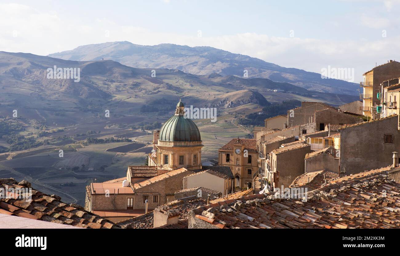 Gangi, village de la Madonie, région de Palerme, Sicile Banque D'Images