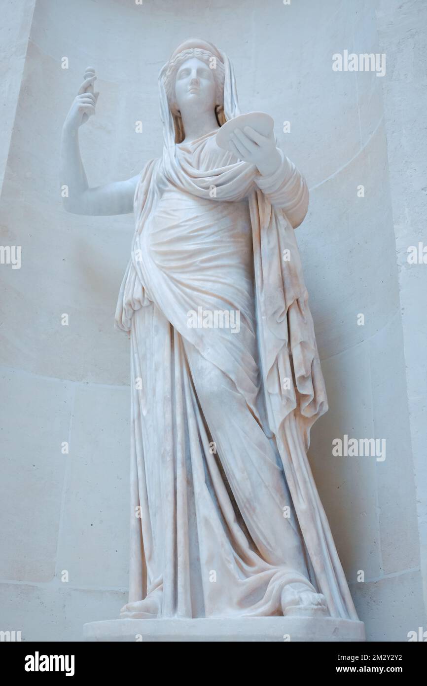 Un cliché vertical de la Campana Hera. Musée du Louvre, Paris, France. Banque D'Images