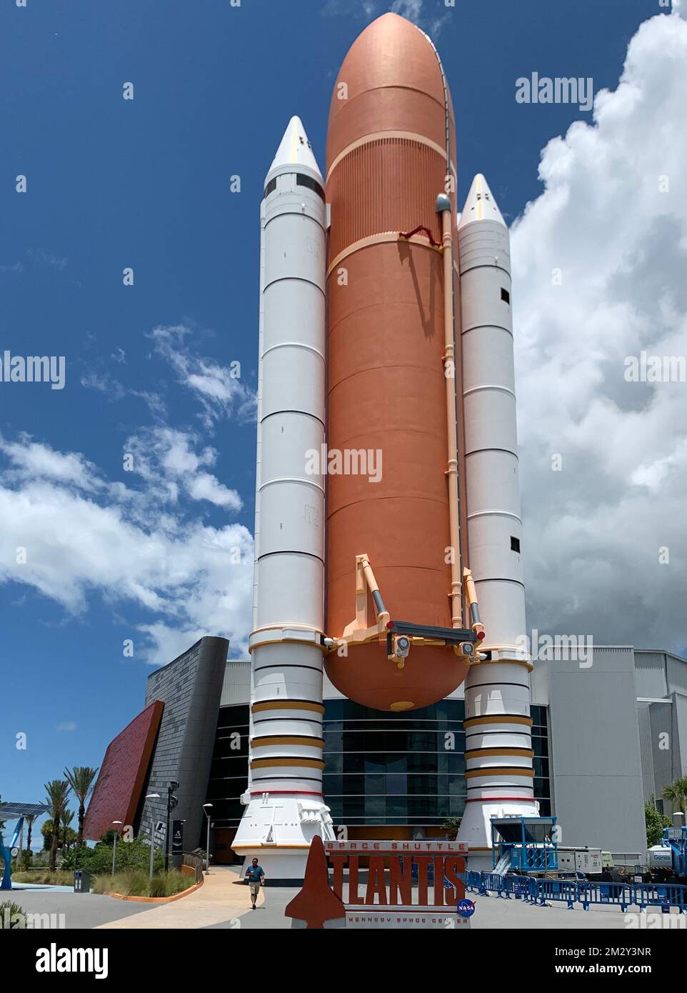 Navette spatiale Atlantis au Kennedy Space Center, Cape Canaveral, Floride Banque D'Images